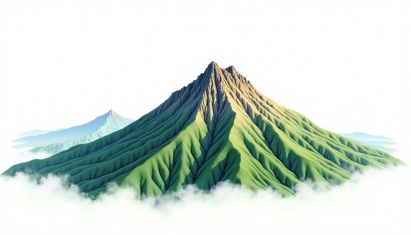 Hayachine-san — 1,917m — Japan — watercolor illustration