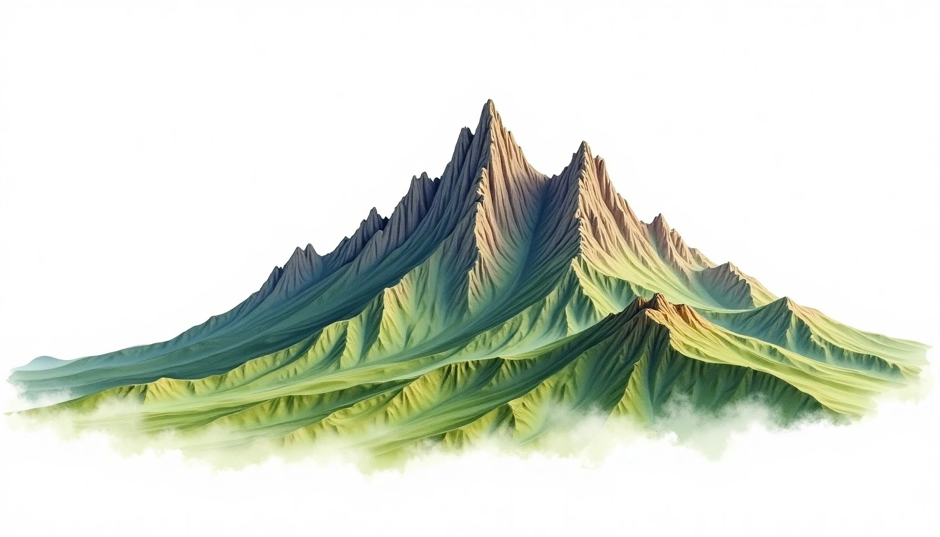 Haystacks — 597m — United Kingdom — watercolor illustration