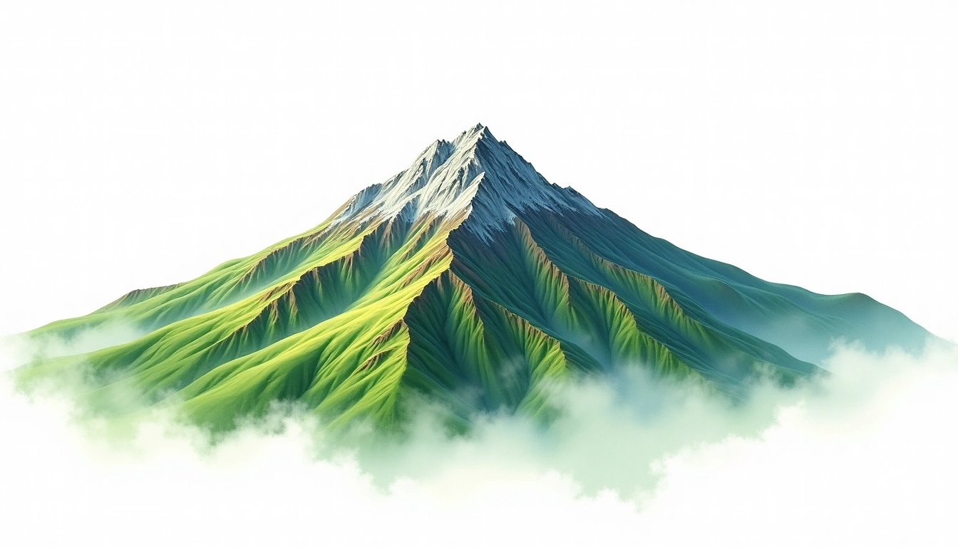 Hijiri-dake — 3,013m — Japan — watercolor illustration