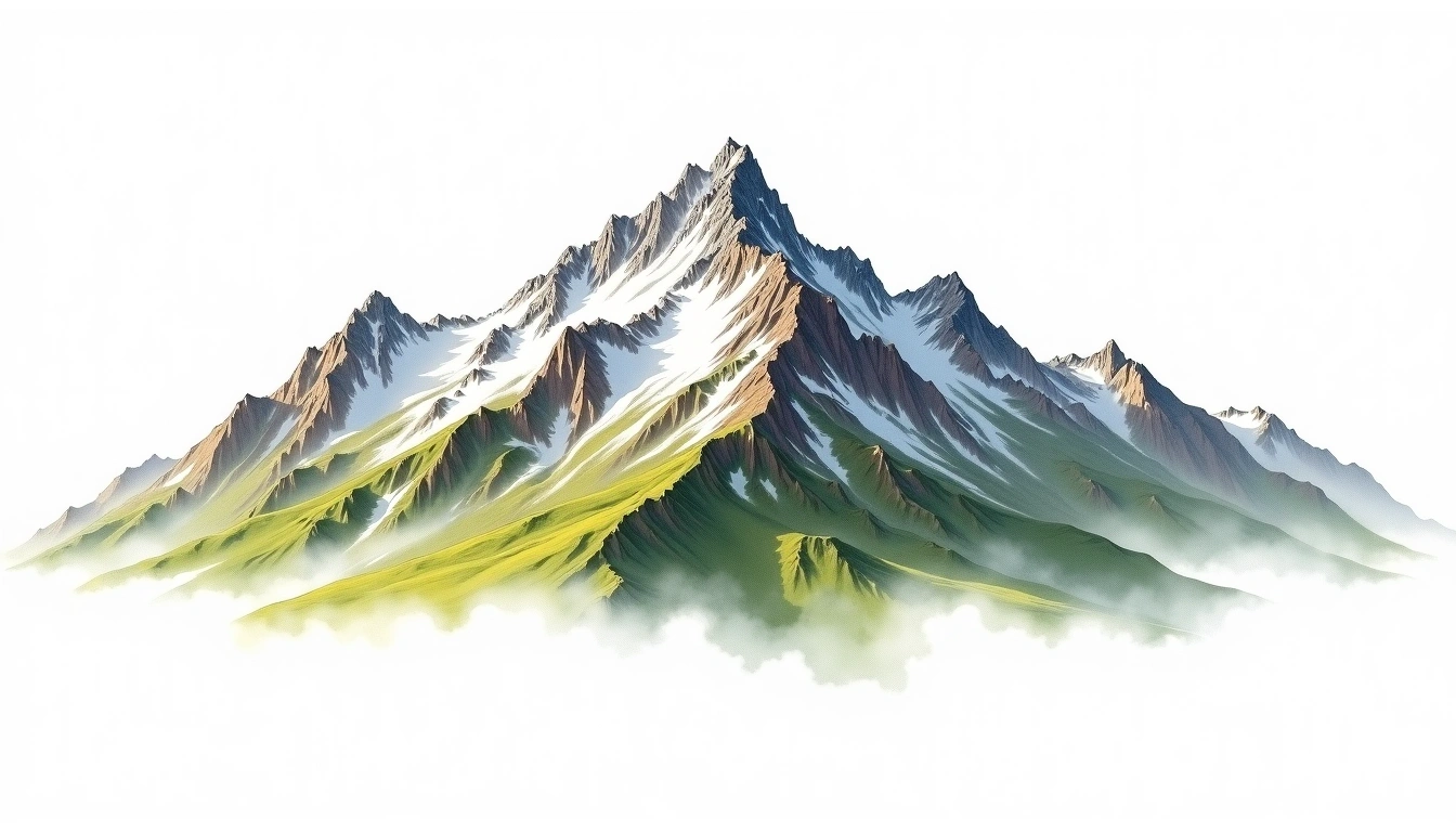 Hochfeiler — 3,510m — Austria — watercolor illustration