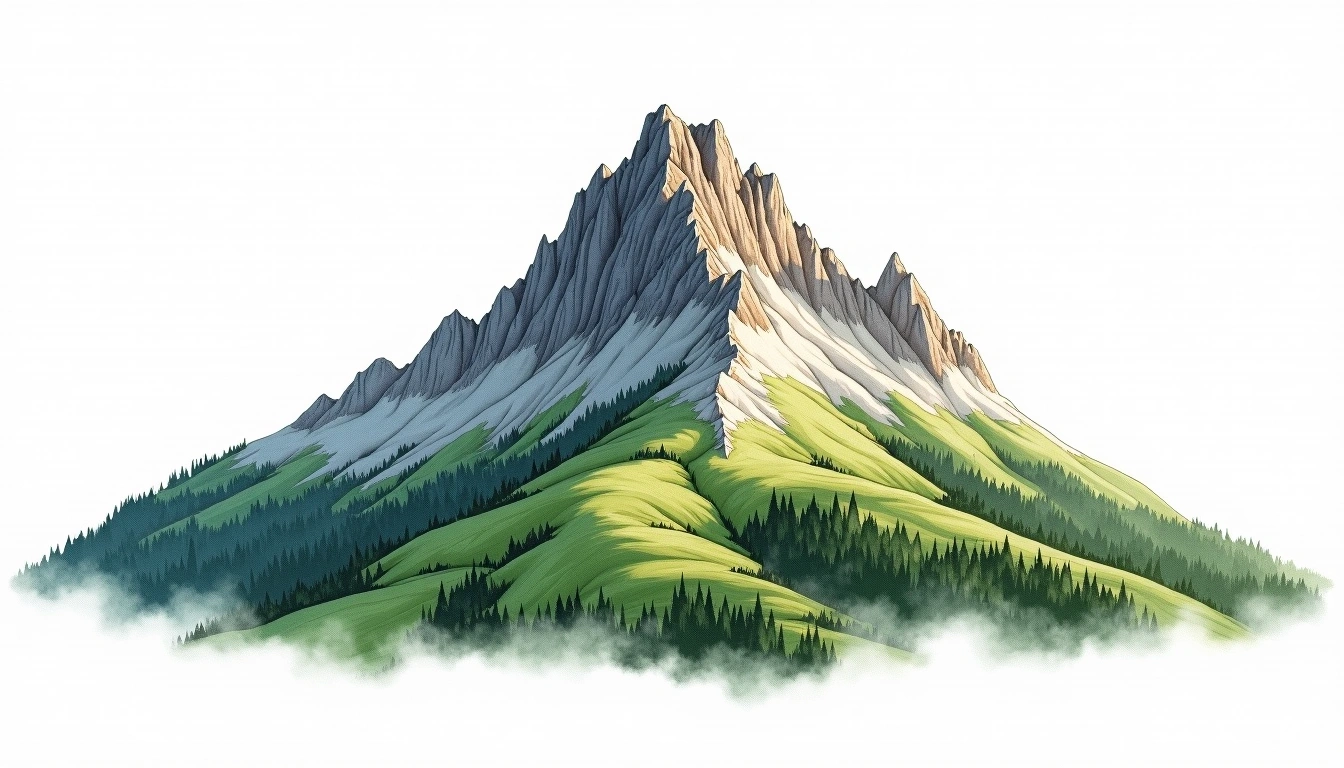 Hochtor — 2,369m — Austria — watercolor illustration