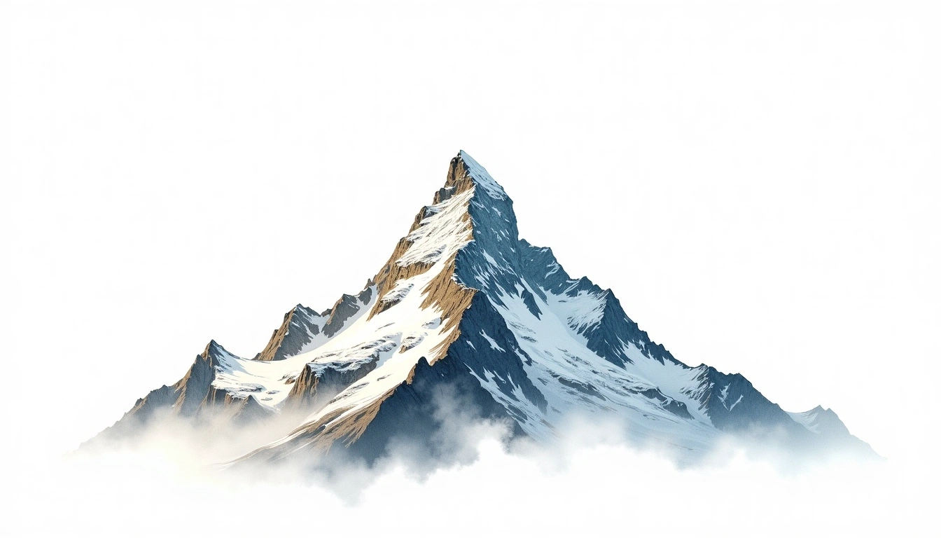 Holtanna — 3,238m — Antarctica — watercolor illustration