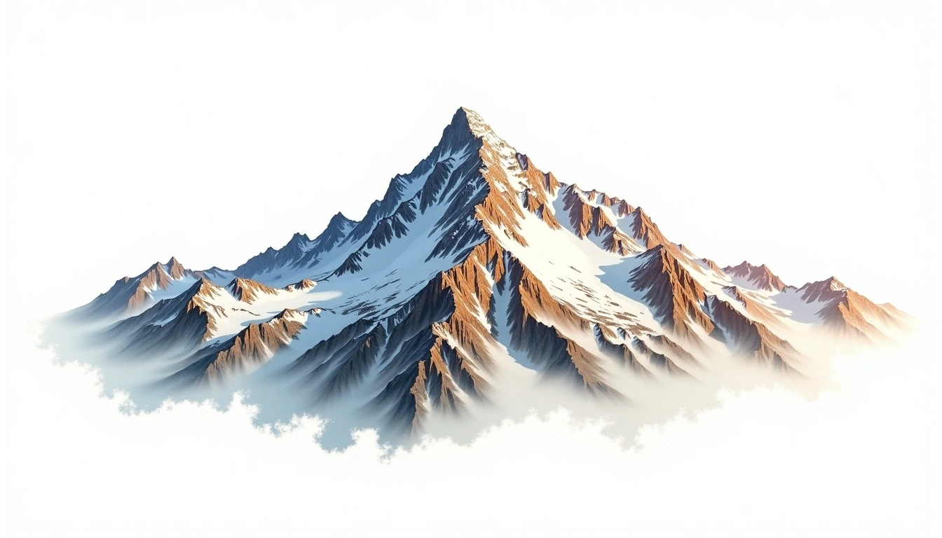 Humboldt Peak — 4,287m — United States — watercolor illustration