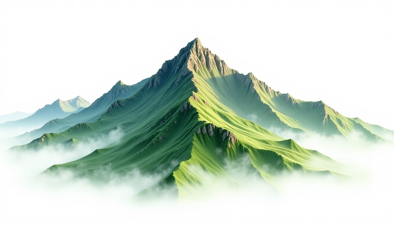 Huoshi Shan — 3,310m — Taiwan — watercolor illustration