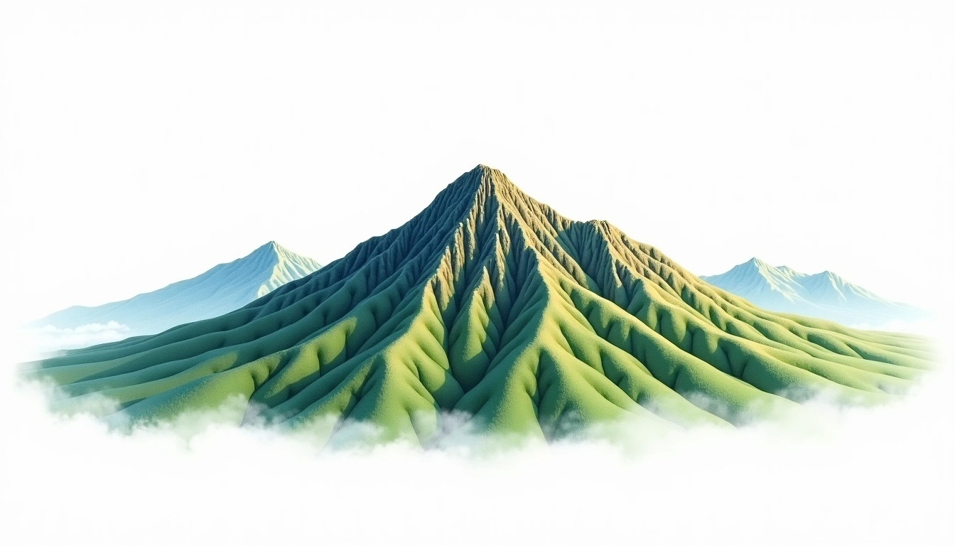 Hwangseoksan — 1,190m — South Korea — watercolor illustration