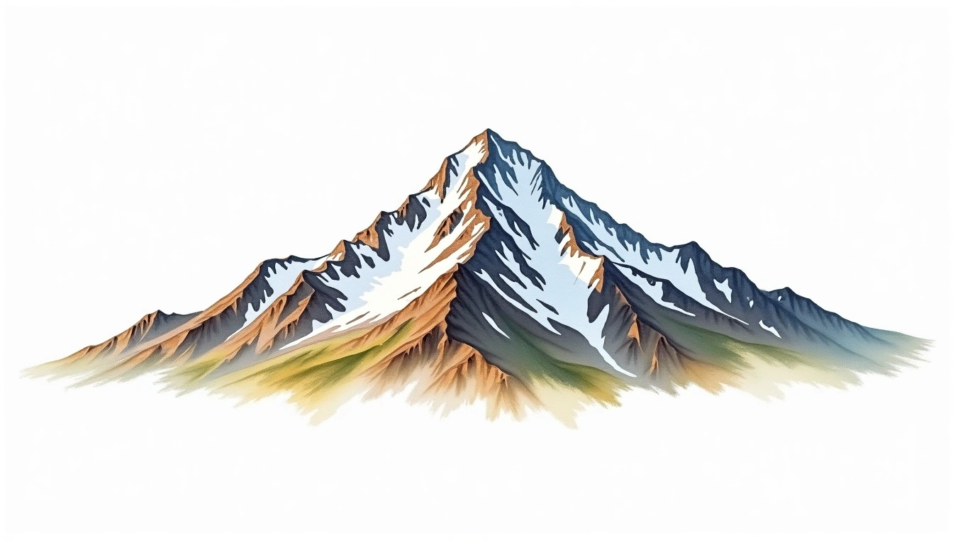 Ice Mountain (CO) — 4,258m — United States — watercolor illustration