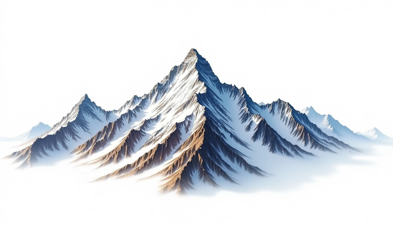Imja Tse — 6,160m — Nepal — watercolor illustration