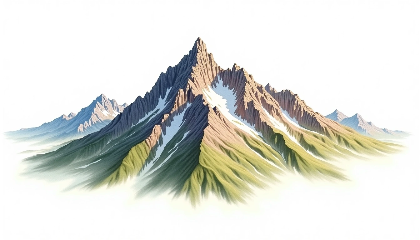 Inatye — 4,531m — Ethiopia — watercolor illustration