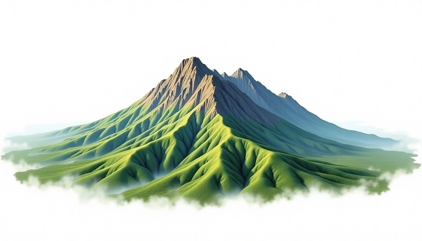 Inyangani — 2,592m — Zimbabwe — watercolor illustration