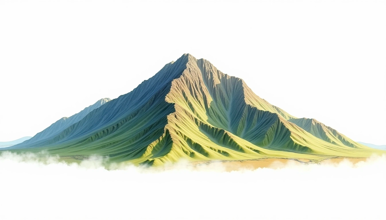 Jabal Hafit — 1,249m — United Arab Emirates — watercolor illustration