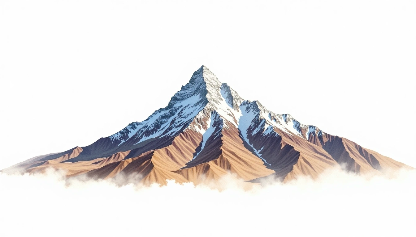 Janga — 5,059m — Georgia — watercolor illustration
