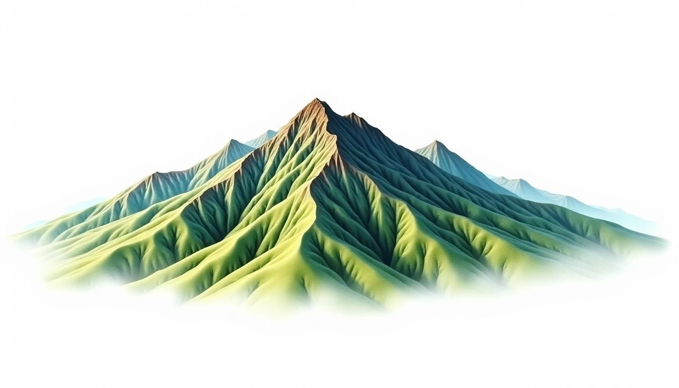 Jangansan — 1,237m — South Korea — watercolor illustration