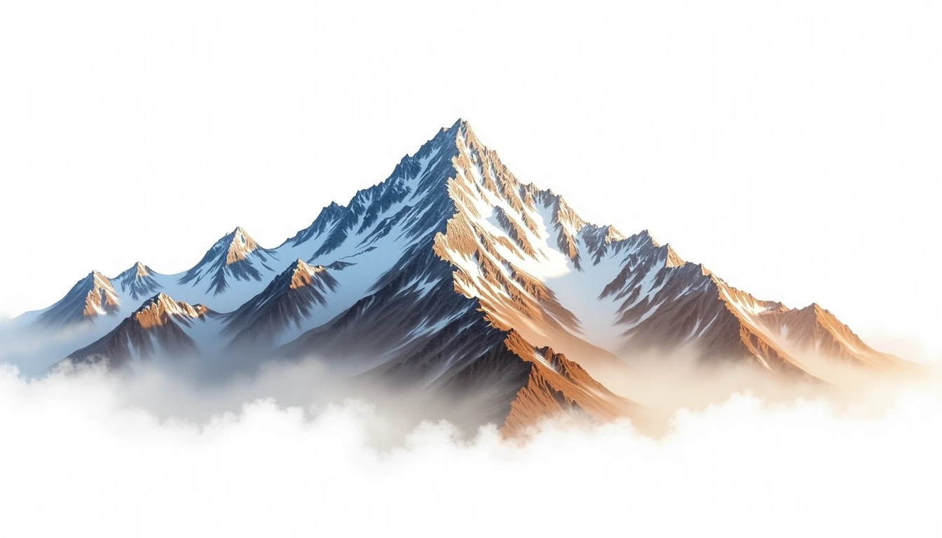 Jannu — 7,711m — Nepal — watercolor illustration