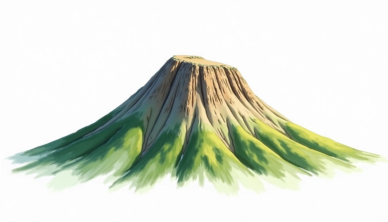 Jebel Uweinat — 1,934m — Egypt — watercolor illustration