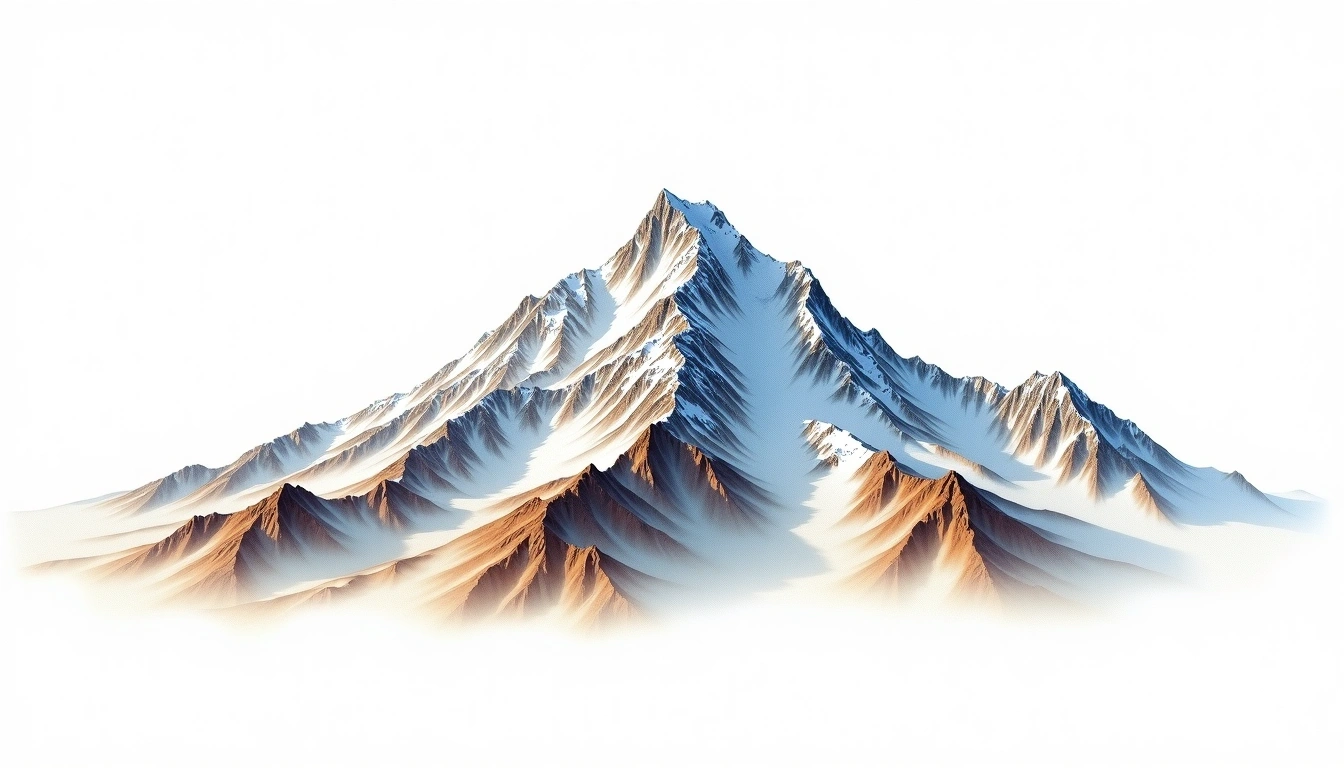 Jichu Drake — 6,794m — Bhutan — watercolor illustration