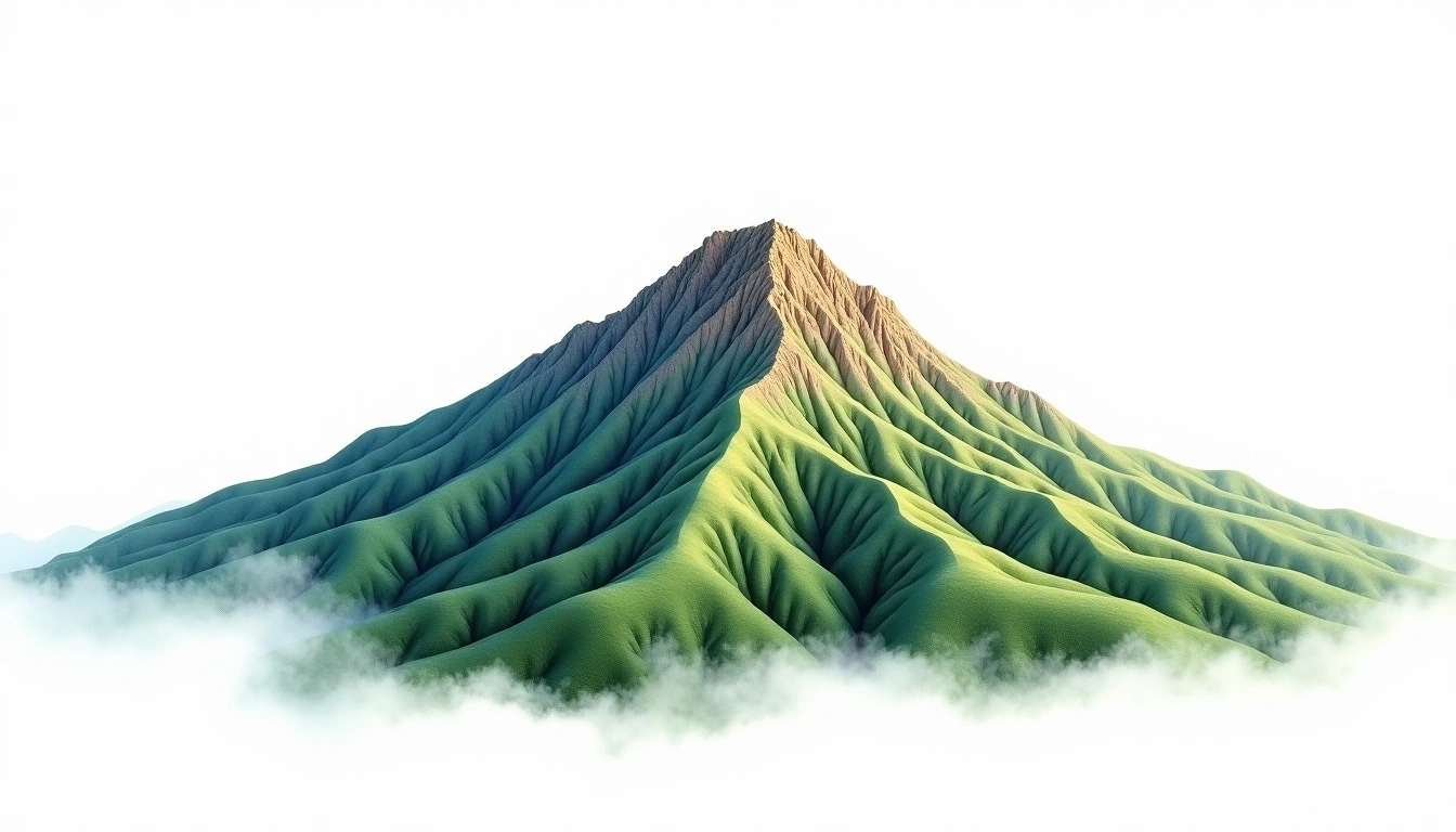 Jirisan — 1,915m — South Korea — watercolor illustration