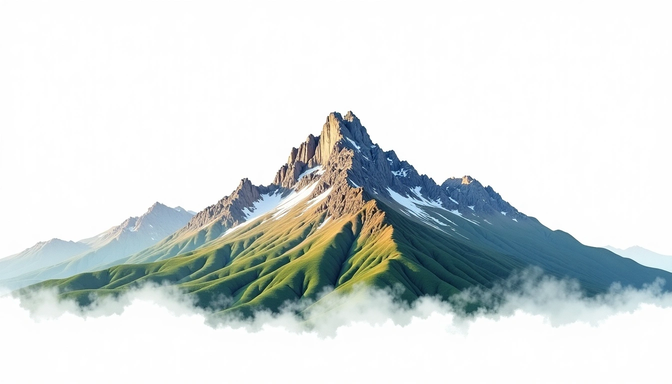 Johannesburg Mountain — 2,736m — United States — watercolor illustration