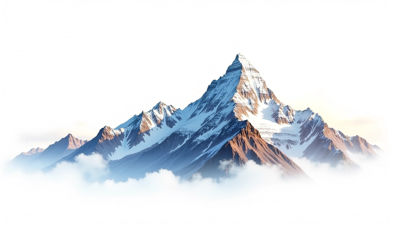 Jomolhari — 7,326m — China — watercolor illustration