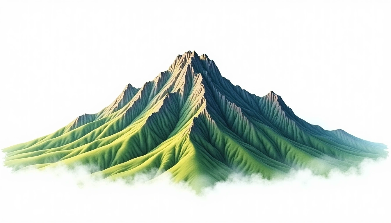 Juheulsan — 1,106m — South Korea — watercolor illustration