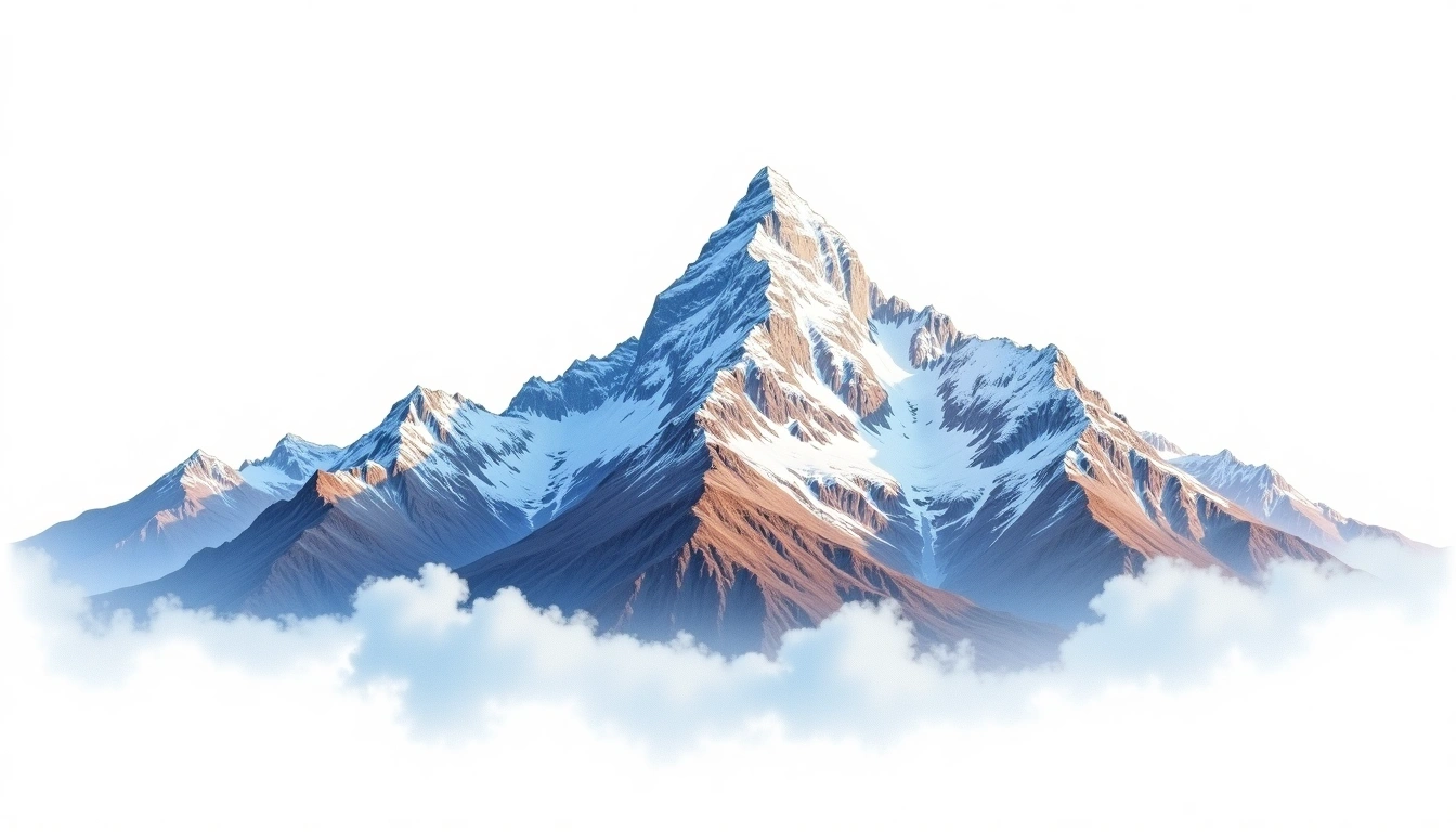 Kabru — 7,412m — India — watercolor illustration