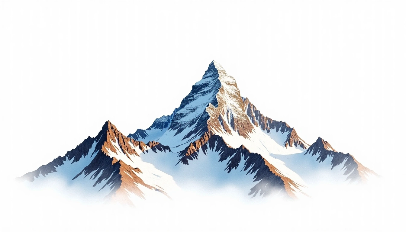 Kala Patthar — 5,644m — Nepal — watercolor illustration