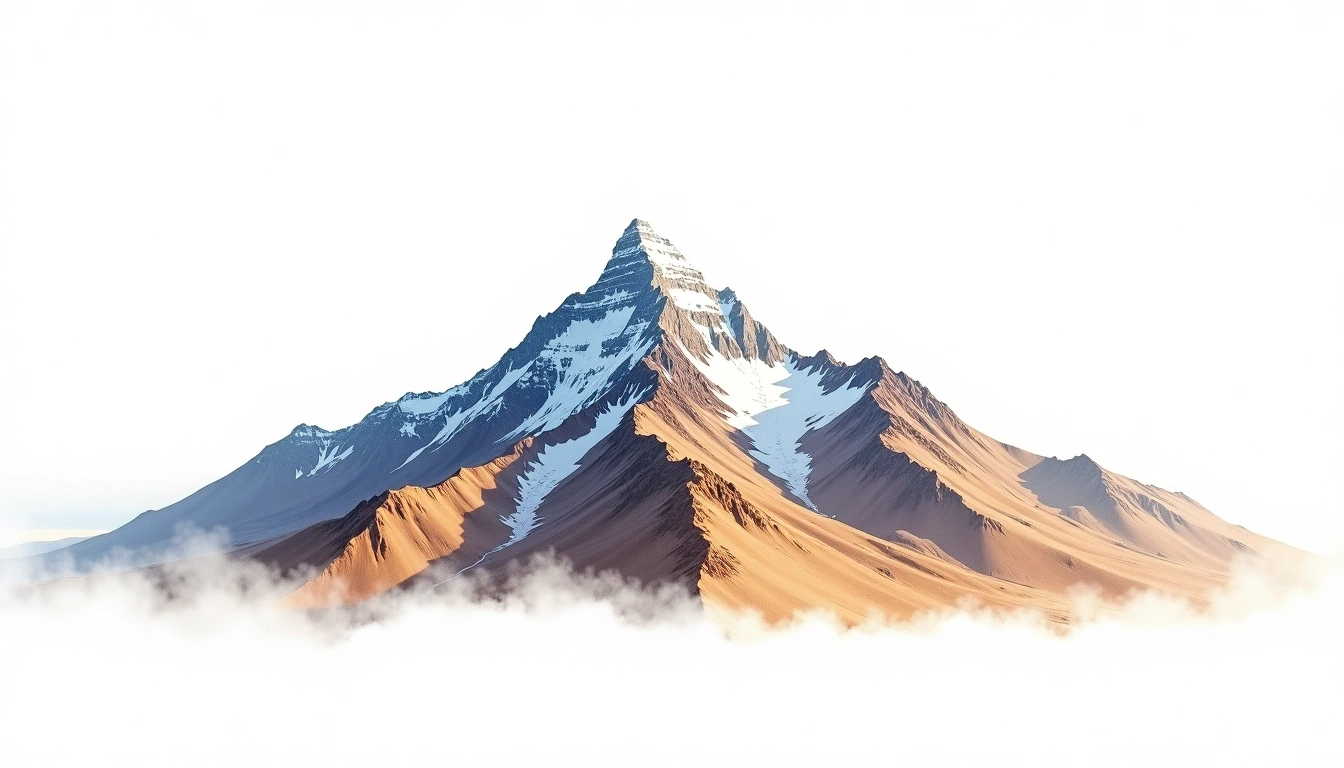 Kangtega — 6,782m — Nepal — watercolor illustration