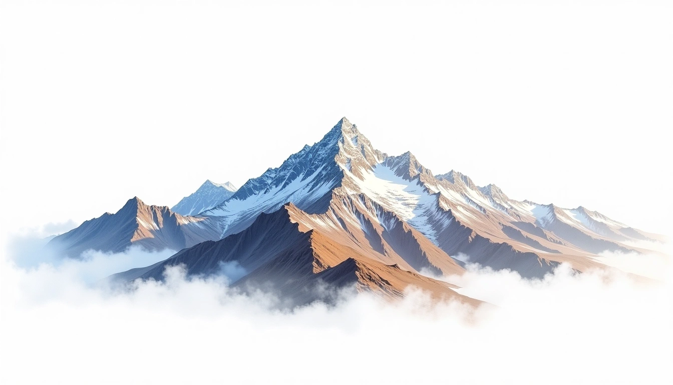 Kanjut Sar — 7,760m — Pakistan — watercolor illustration