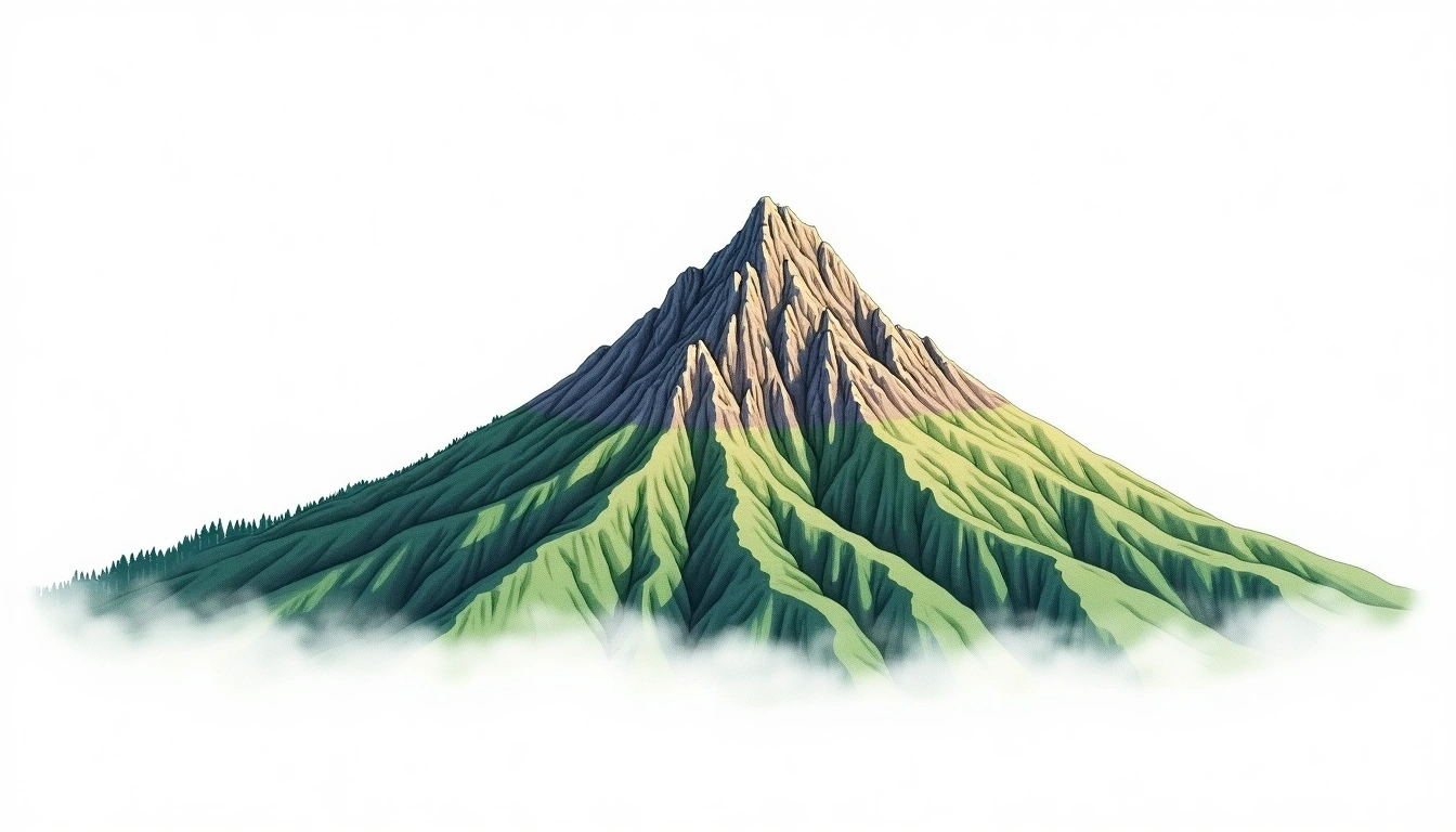 Kawaikini — 1,598m — United States — watercolor illustration