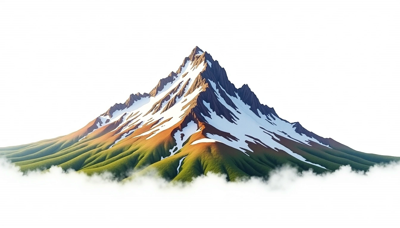 Kebnekaise — 2,097m — Sweden — watercolor illustration