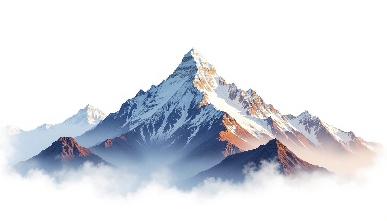 Khunyang Chhish East — 7,400m — Pakistan — watercolor illustration