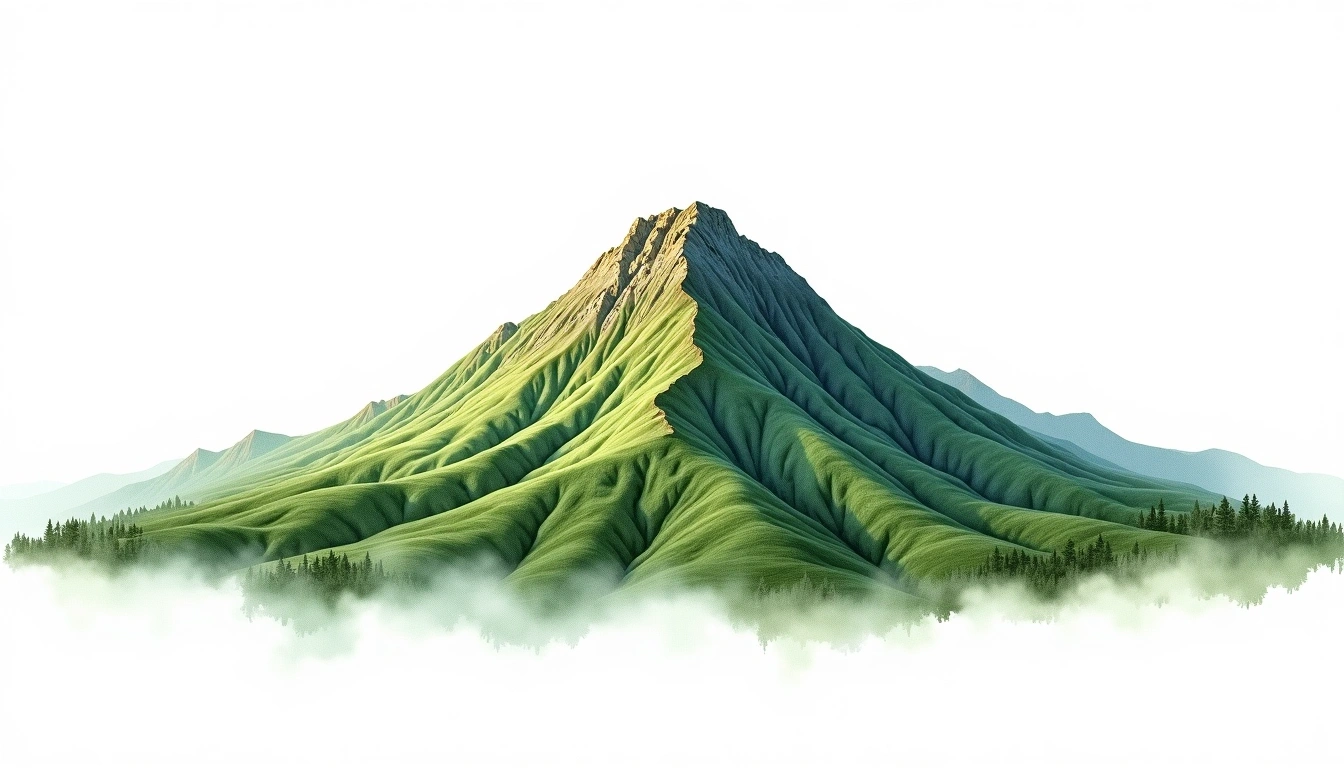 Kilale Hill — 2,194m — Kenya — watercolor illustration