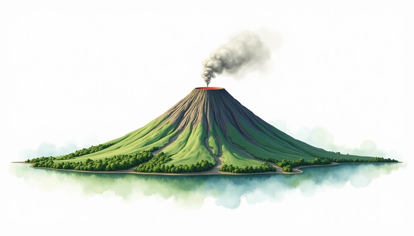 Kirigamine — 1,925m — Japan — watercolor illustration