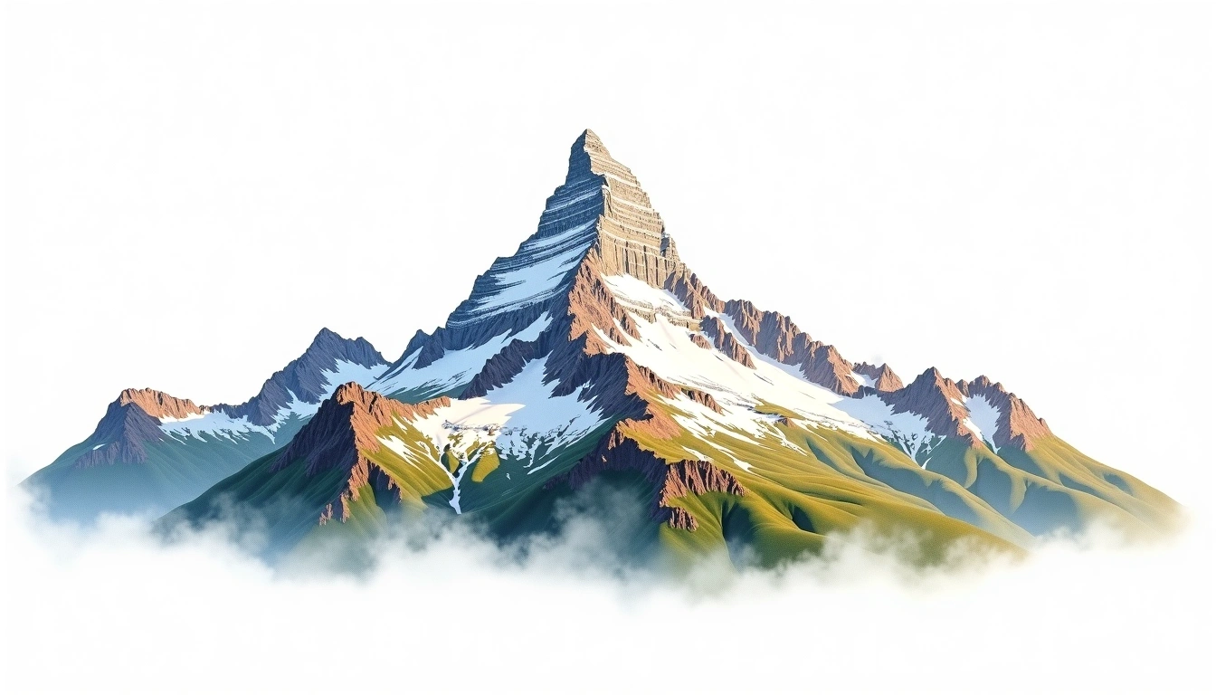 Kitzsteinhorn — 3,203m — Austria — watercolor illustration