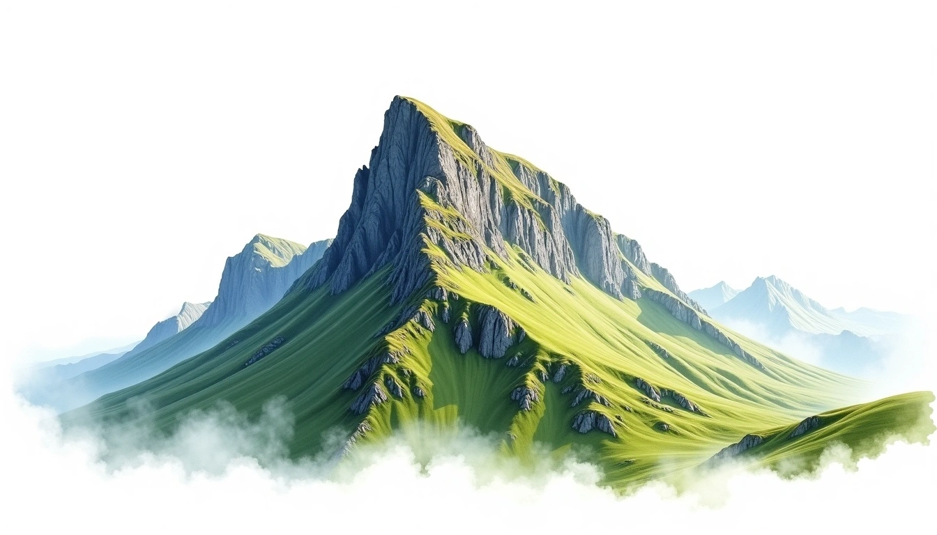 Kjerag — 1,084m — Norway — watercolor illustration