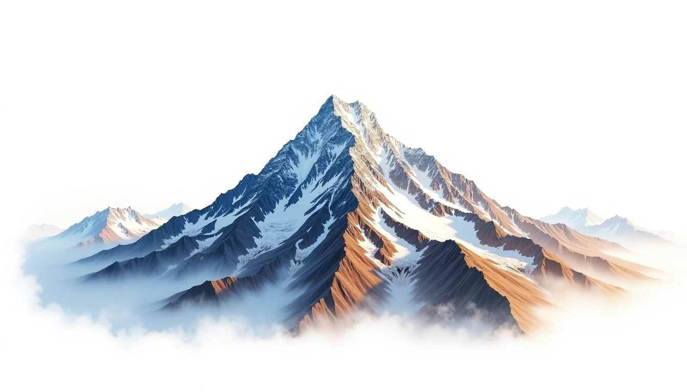 Kohe Bandaka — 6,843m — Afghanistan — watercolor illustration