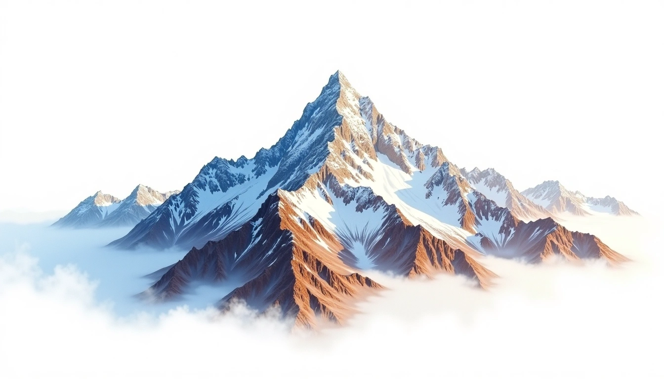 Kongur Tagh — 7,649m — China — watercolor illustration