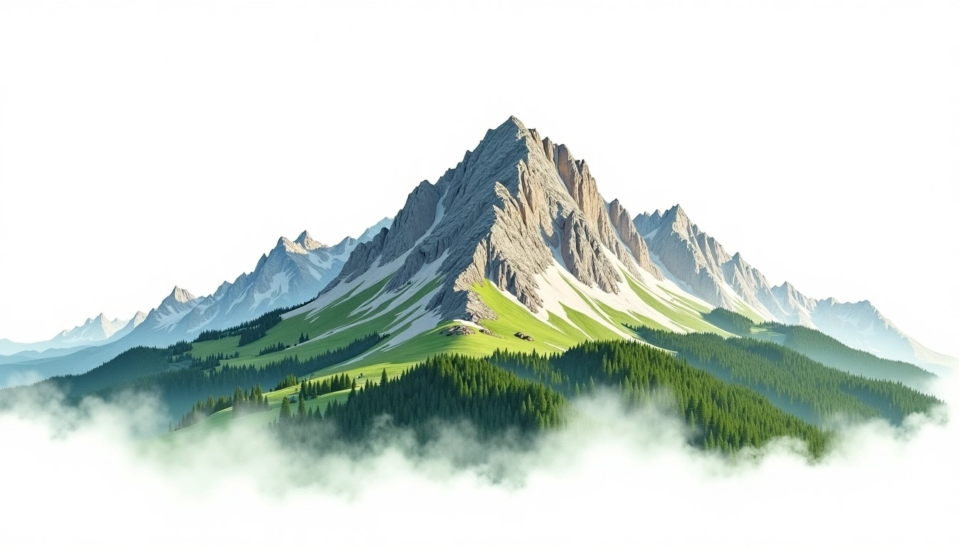 Kriváň High Tatras — 2,494m — Slovakia — watercolor illustration