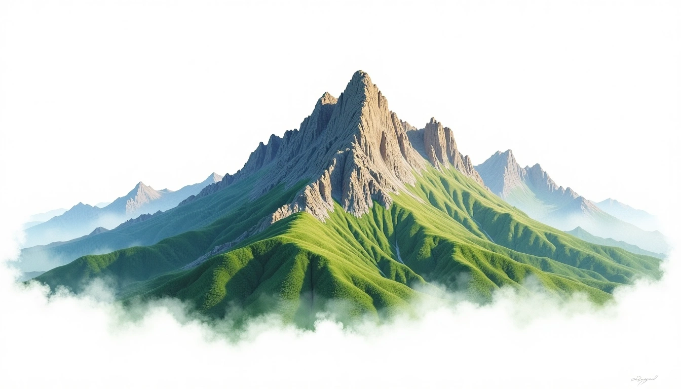 Krivan — 2,495m — Slovakia — watercolor illustration