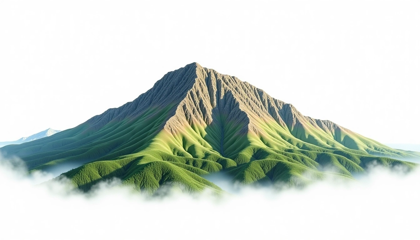Kudremukh — 1,894m — India — watercolor illustration