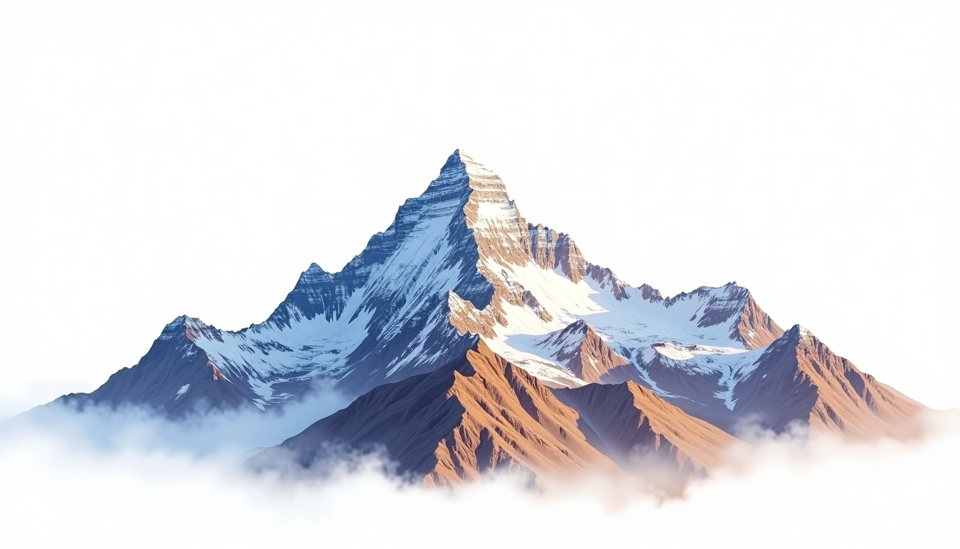 Kusum Kanguru — 6,367m — Nepal — watercolor illustration