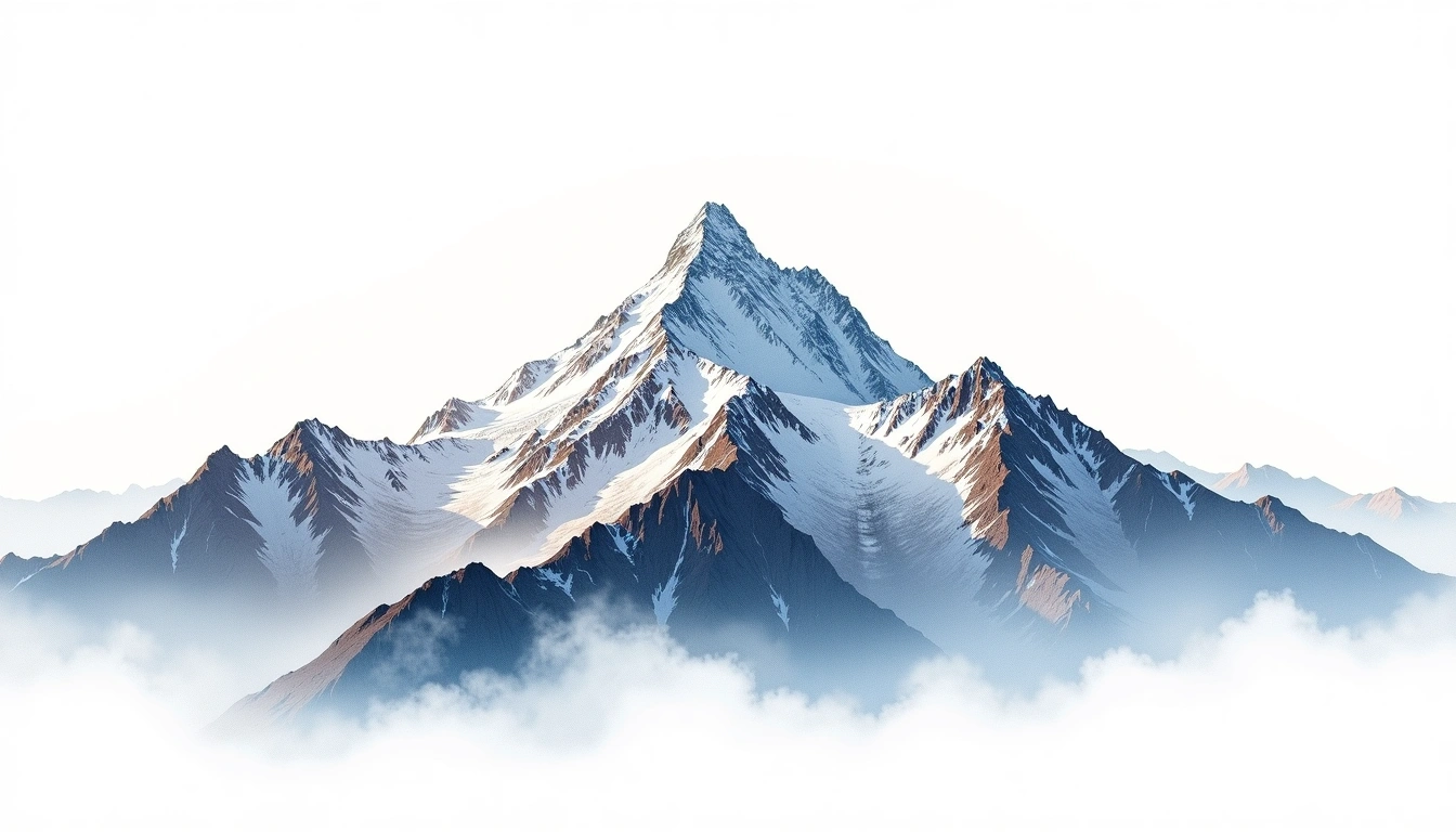 Kwangde Ri — 6,187m — Nepal — watercolor illustration