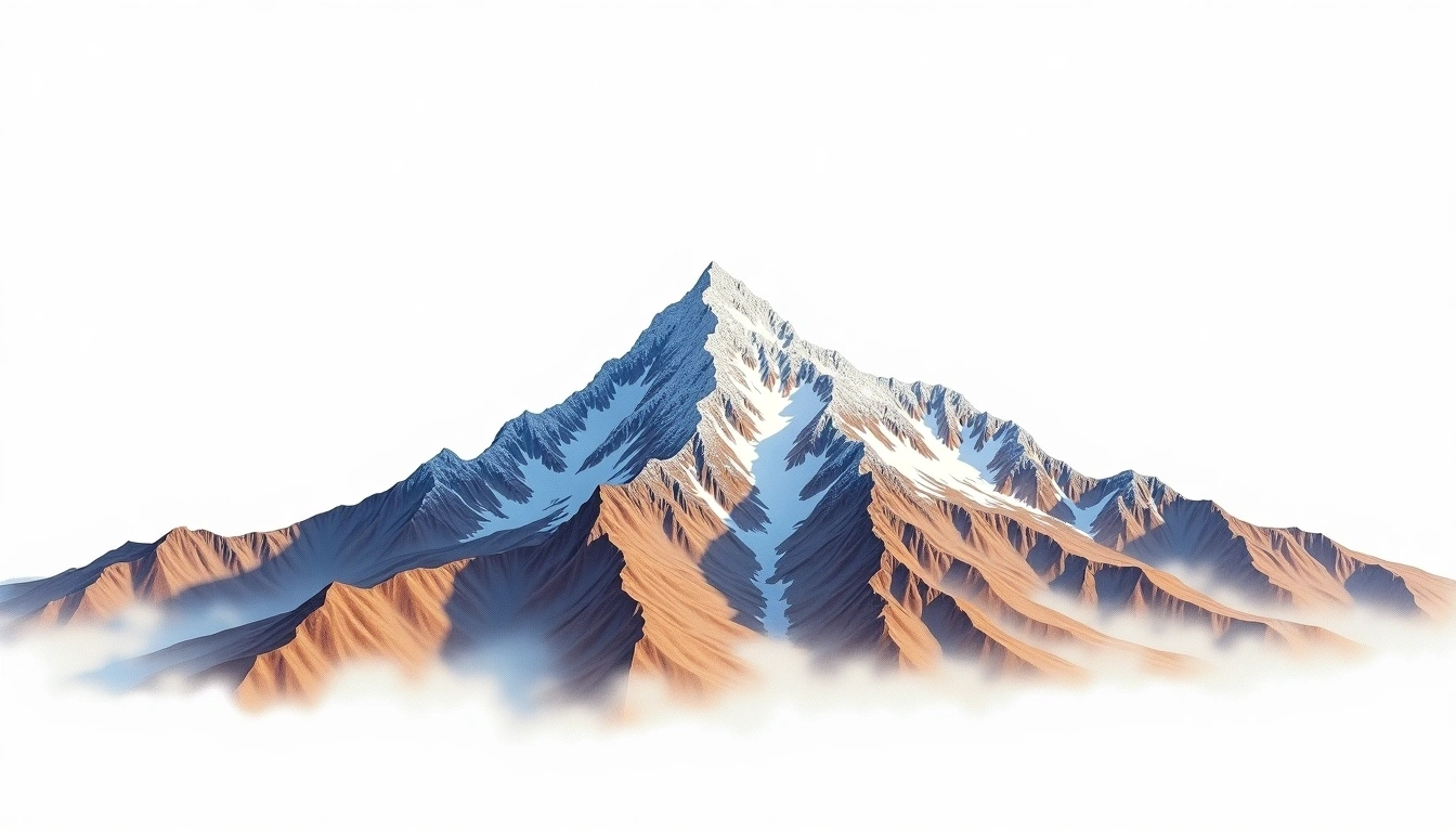 Kyajo Ri — 6,186m — Nepal — watercolor illustration