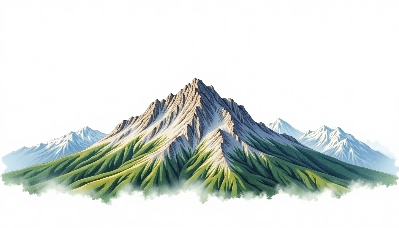 La Maiella — 2,795m — Italy — watercolor illustration