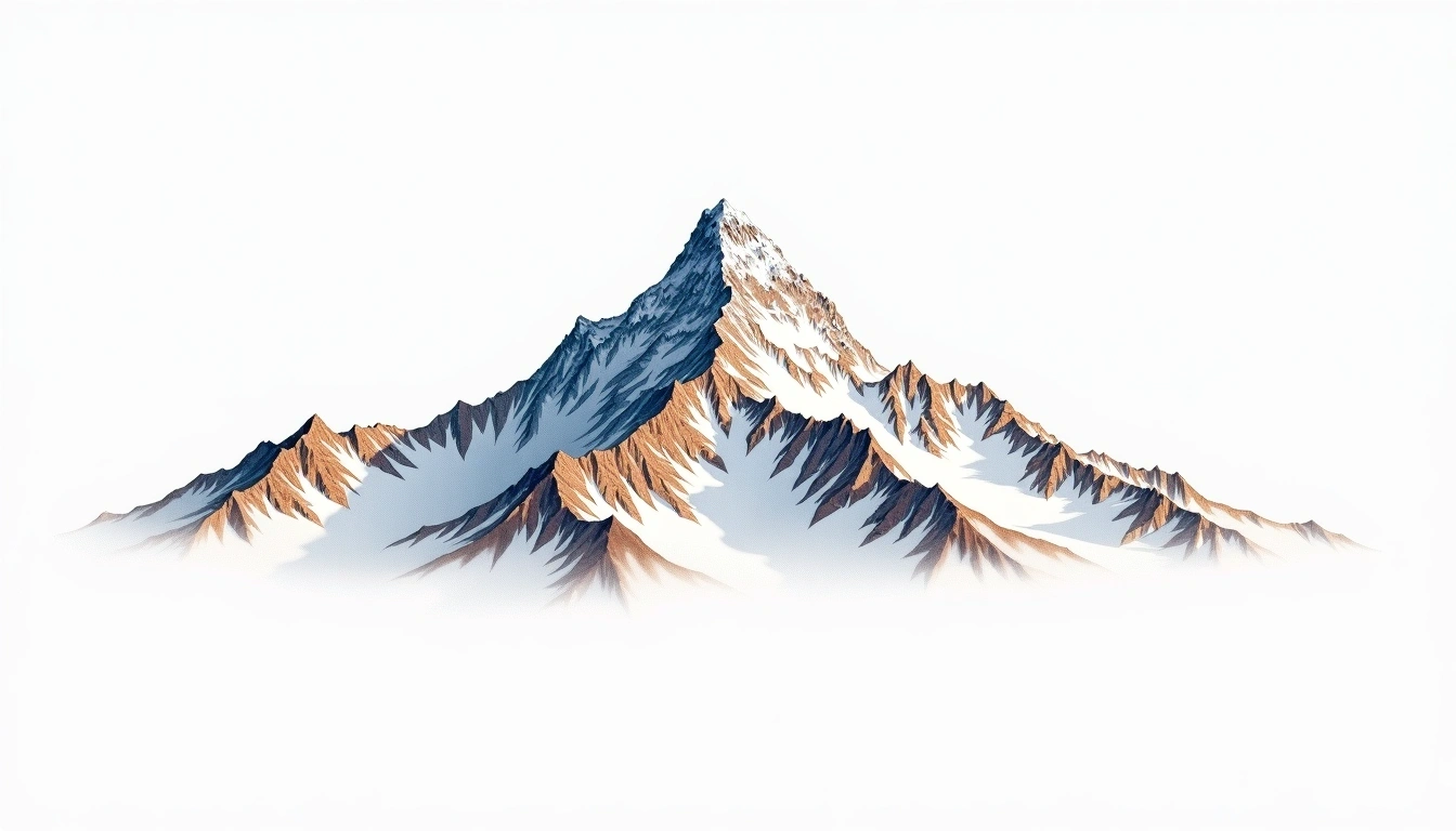 Latok I — 7,145m — Pakistan — watercolor illustration