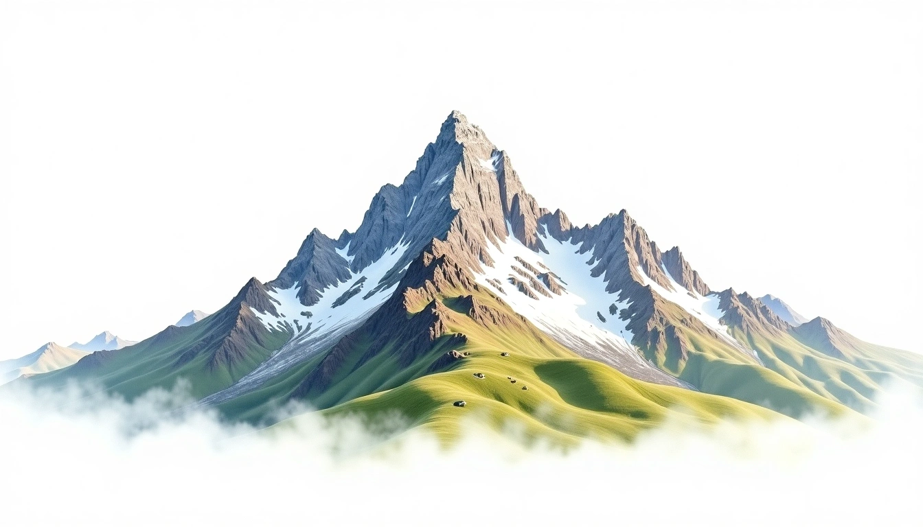 Les Droites — 4,000m — France — watercolor illustration