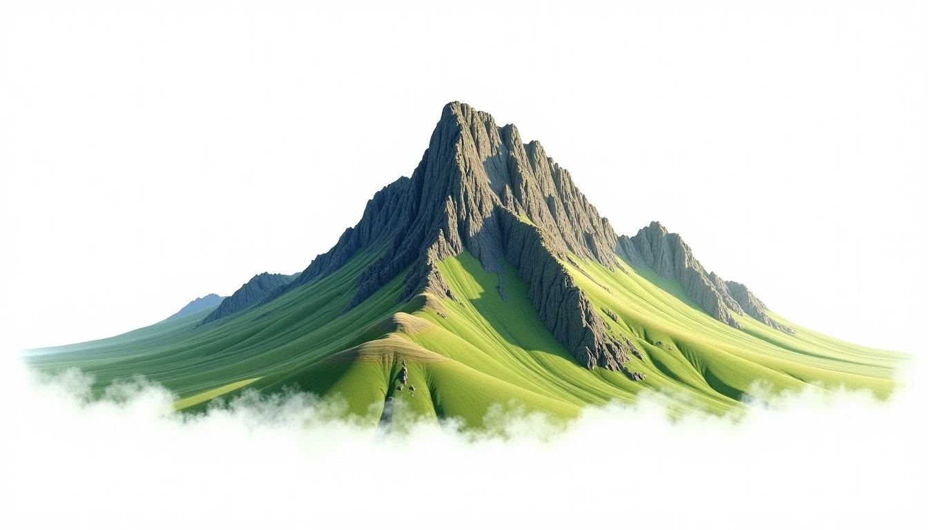 Liathach — 1,055m — United Kingdom — watercolor illustration