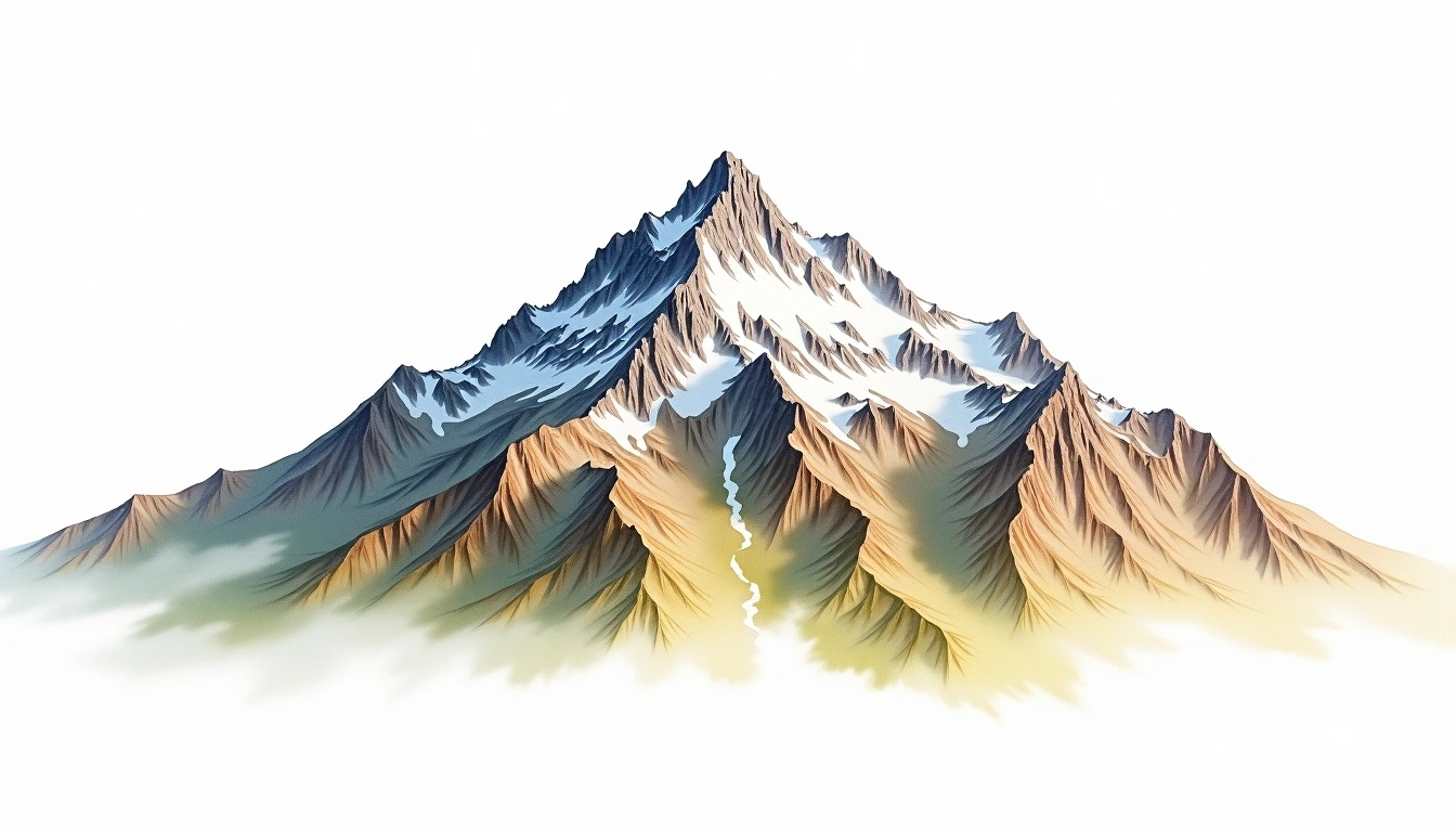Lindsey Peak — 4,286m — United States — watercolor illustration