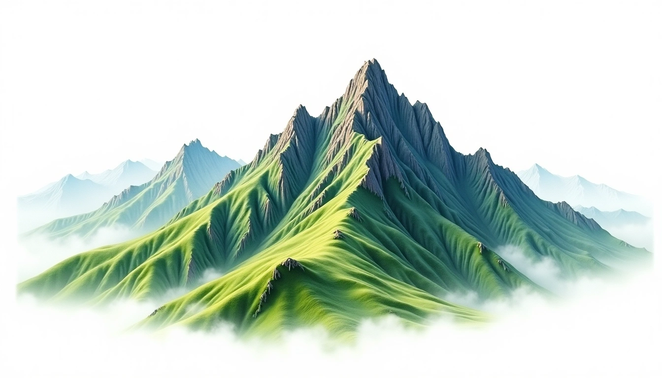 Liwu Zhushan — 3,070m — Taiwan — watercolor illustration