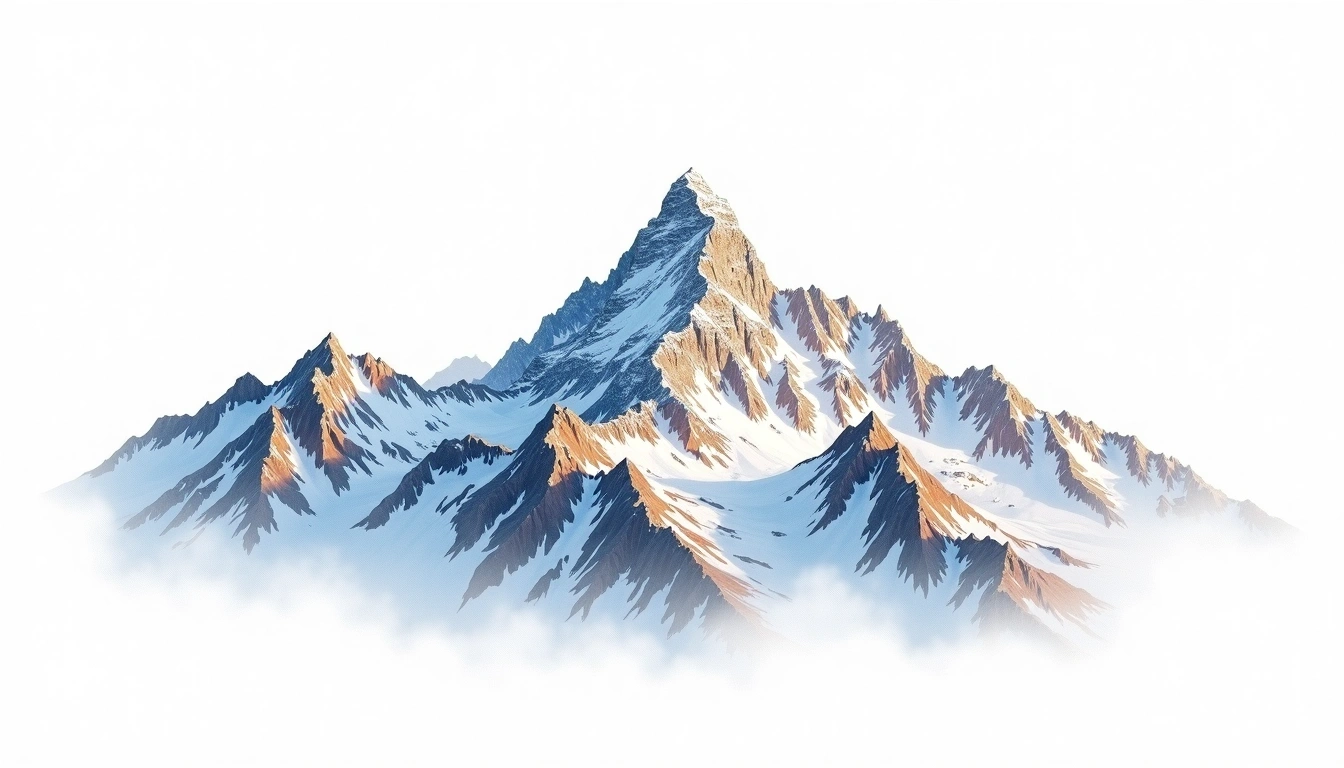 Lobuche East — 6,119m — Nepal — watercolor illustration