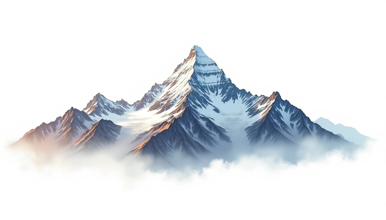 Lobuje West — 6,145m — Nepal — watercolor illustration